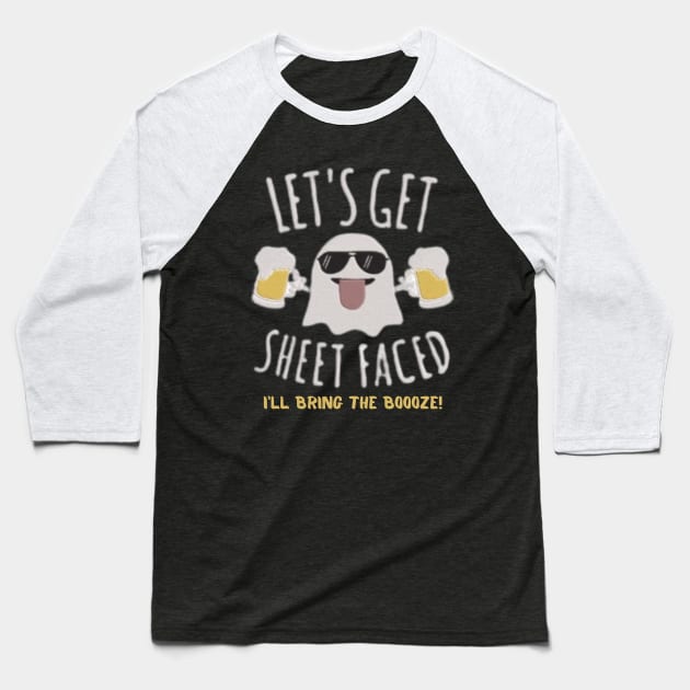 Let's Get Sheet Faced, Halloween Gift, Halloween, Halloween Shirt, Fall Shirt, Gift for Halloween, Halloween Tee, Funny Halloween Shirt Baseball T-Shirt by HoosierDaddy